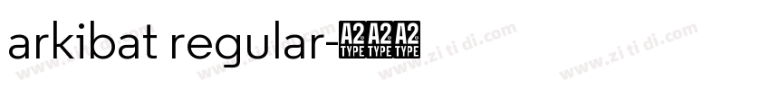 arkibat regular字体转换